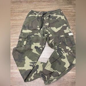 Men Camo Print Pocket Side Pants size XL